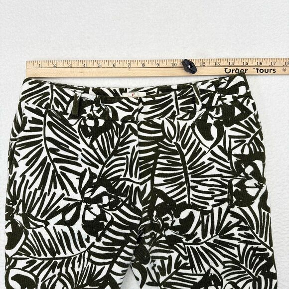 Kate Spade Pants Size 6 Green Floral Tropical Vacation Resort Hawaiian Palm Tree - Picture 7 of 9